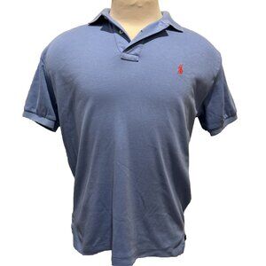 Polo Ralph Lauren Shirt Mens M Light Blue Cotton Knit Pony Logo Golf Preppy